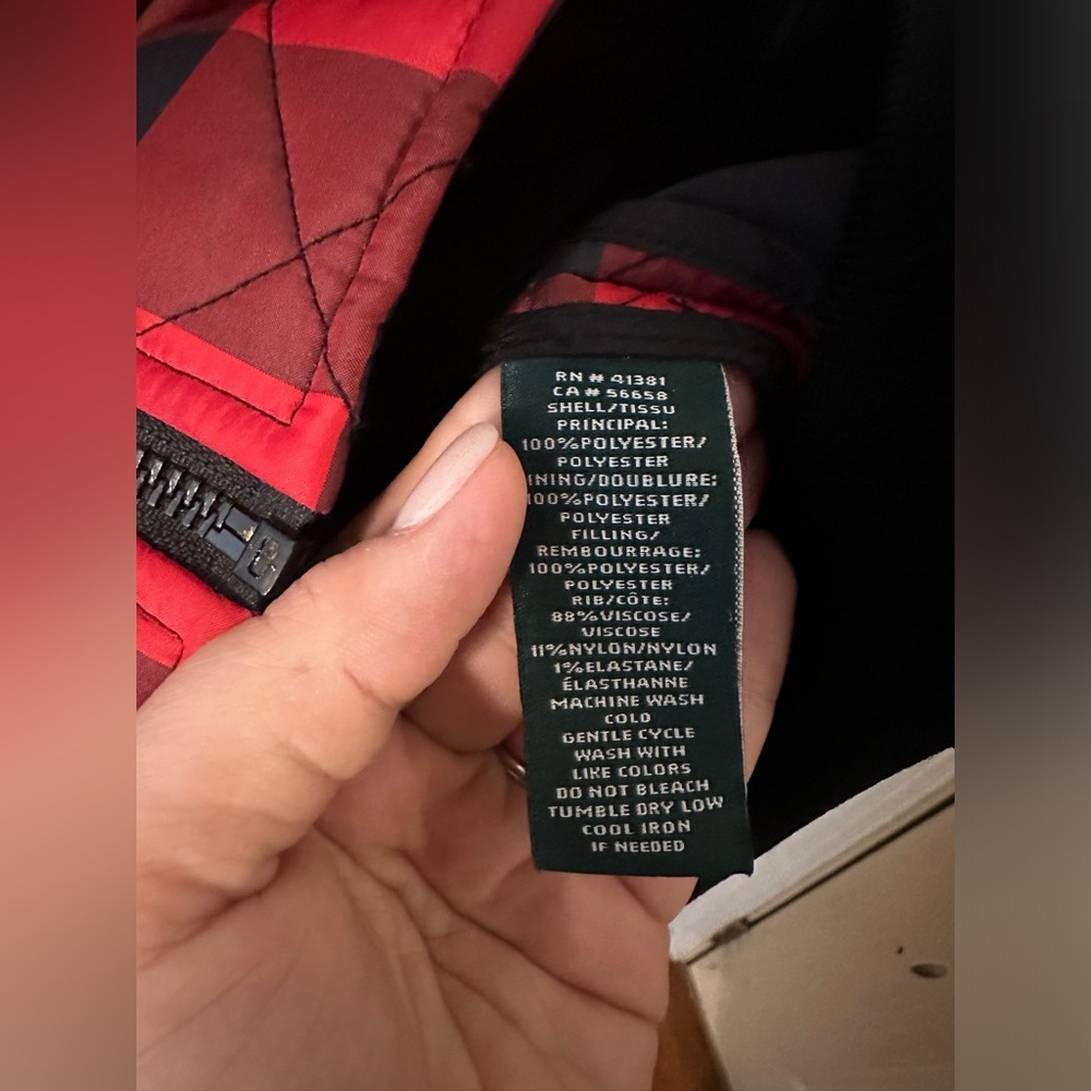 Lauren Ralph Lauren Women's Size 1X Red BlackPlaid Quilted Vest Plus Size - Picture 3 of 7